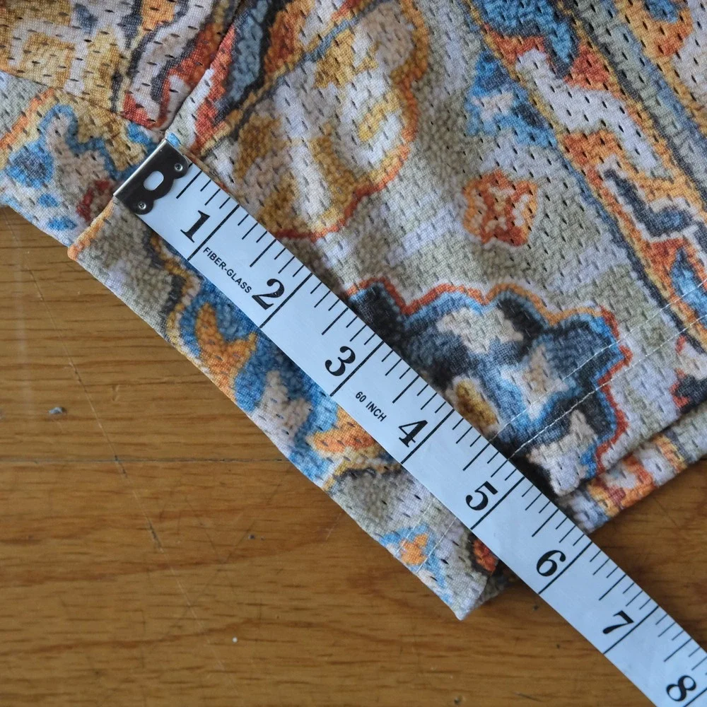 Eric Emanuel Shorts Mens Multi Tapestry Print Mesh Streetwear XXL Basic